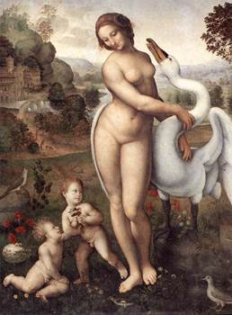 Leda y el cisne (Leonardo) - Wikipedia, la enciclopedia libre